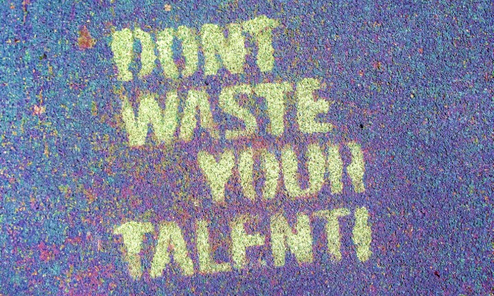 Don't waste your talent