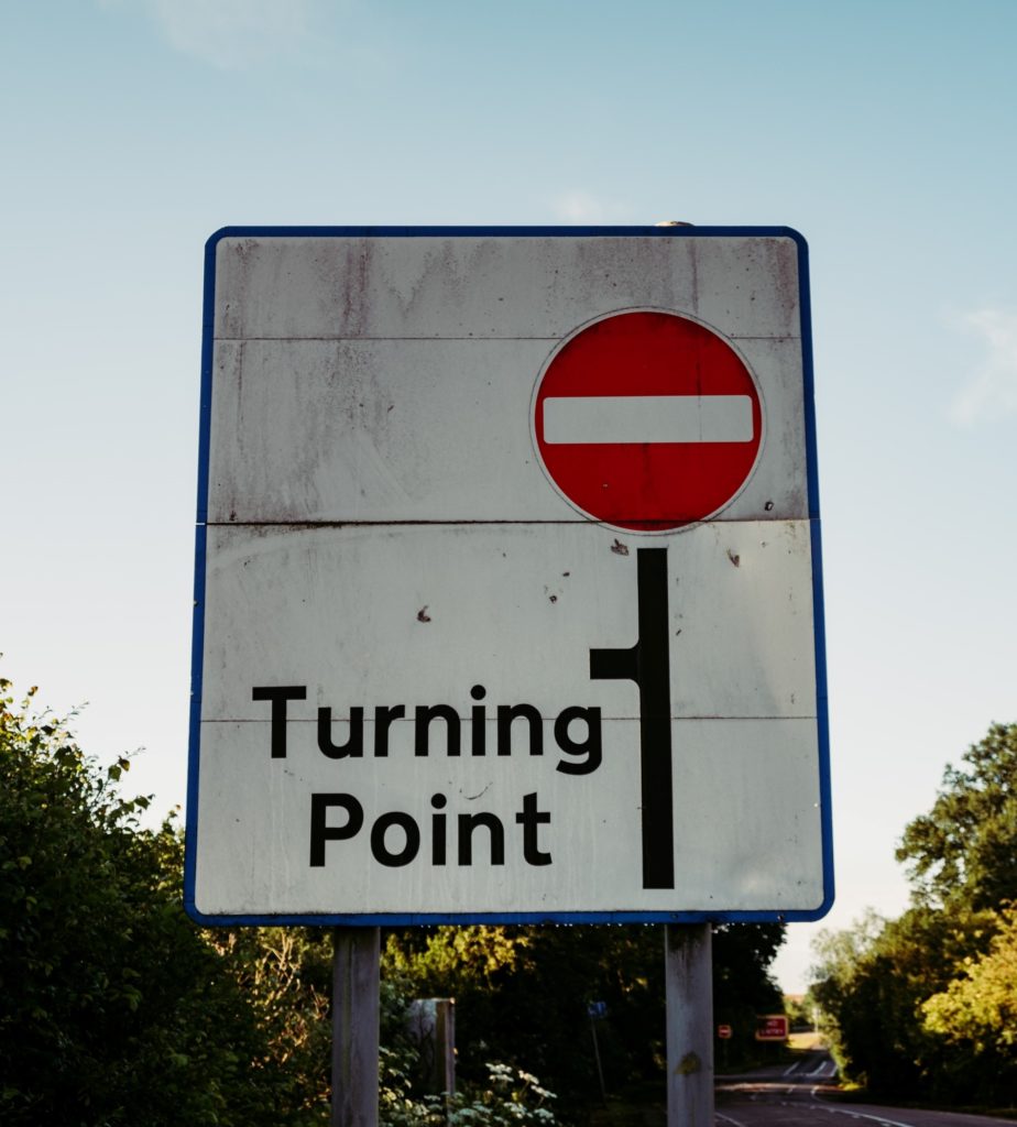 Turning point in the road